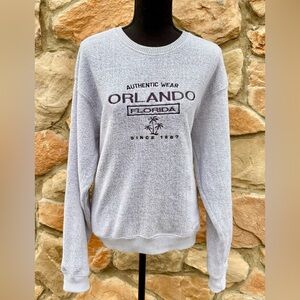 Rag Wear USA Orlando FL Crewneck Sweatshirt  L Gray Pullover Unisex